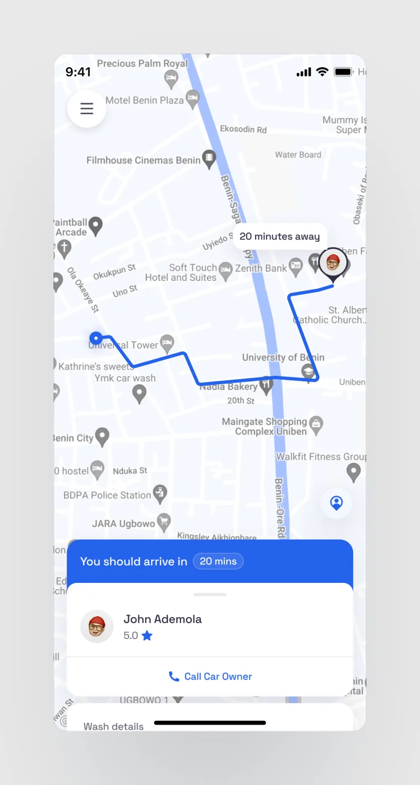 Washer en route