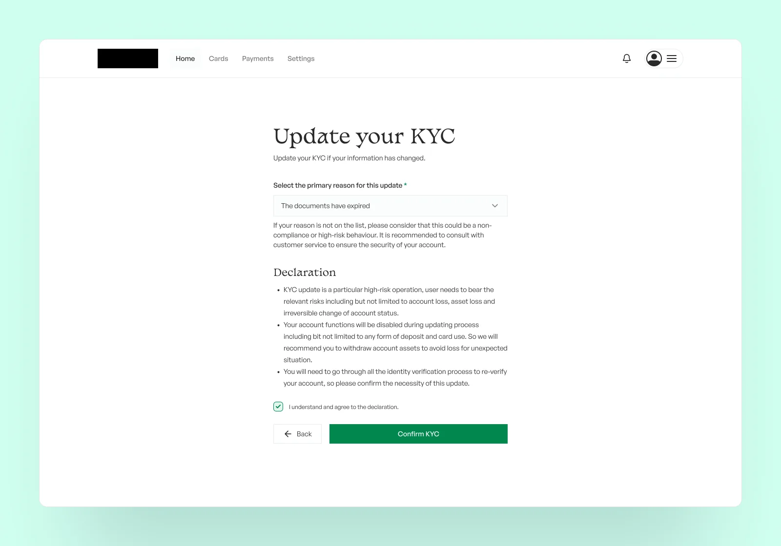 KYC update